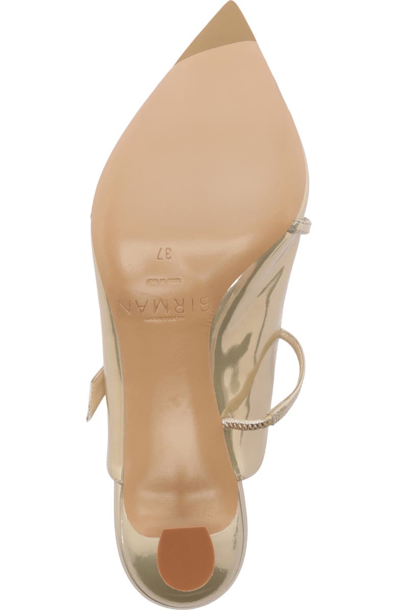 Alexandre Birman Tita Metallic Pointed Toe Mule Pump, Alternate, color, Yellow