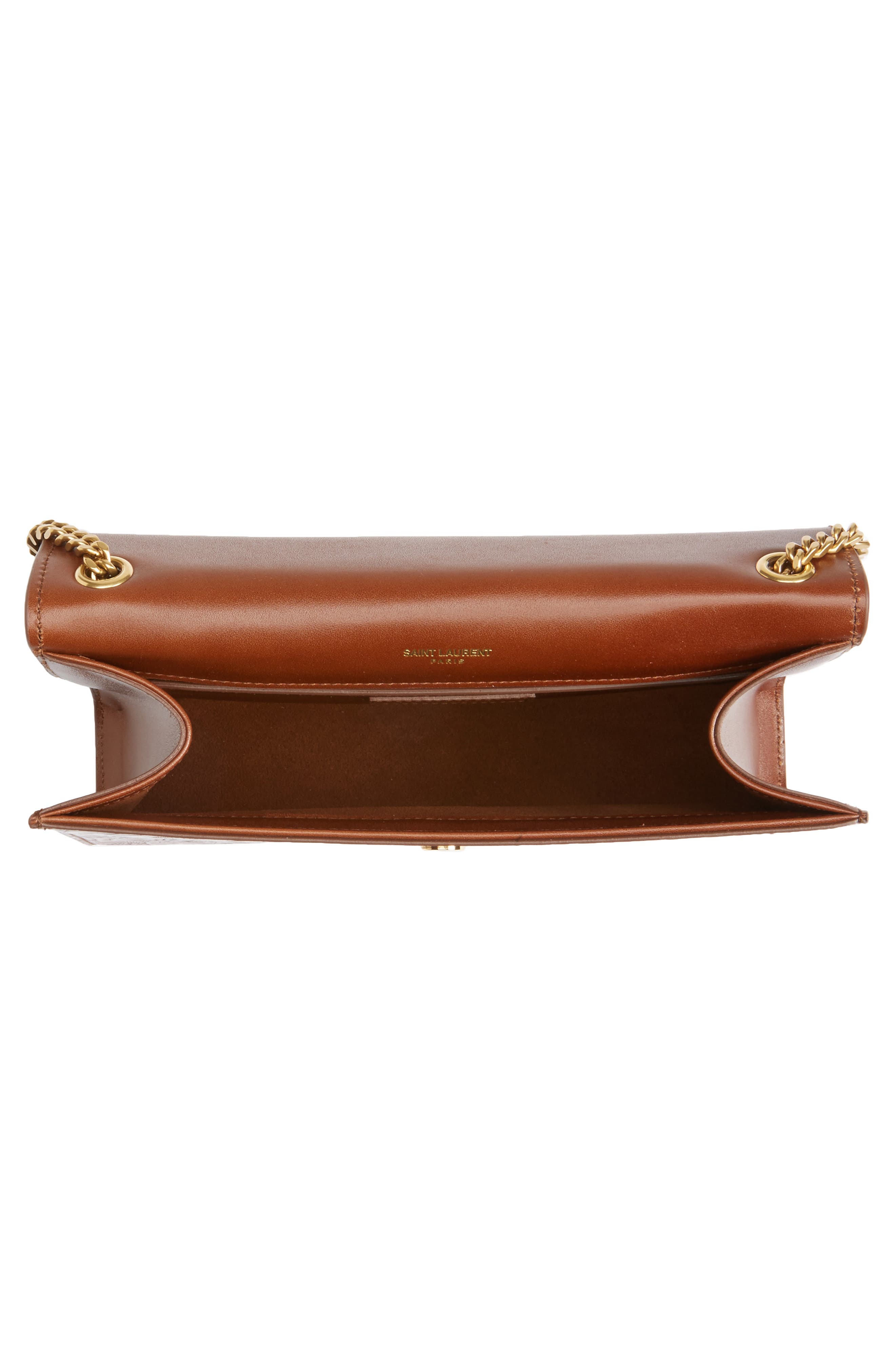 Medium Kate Floral Tooling Embossed Leather Crossbody Bag, Alternate, color, TOASTED BROWN