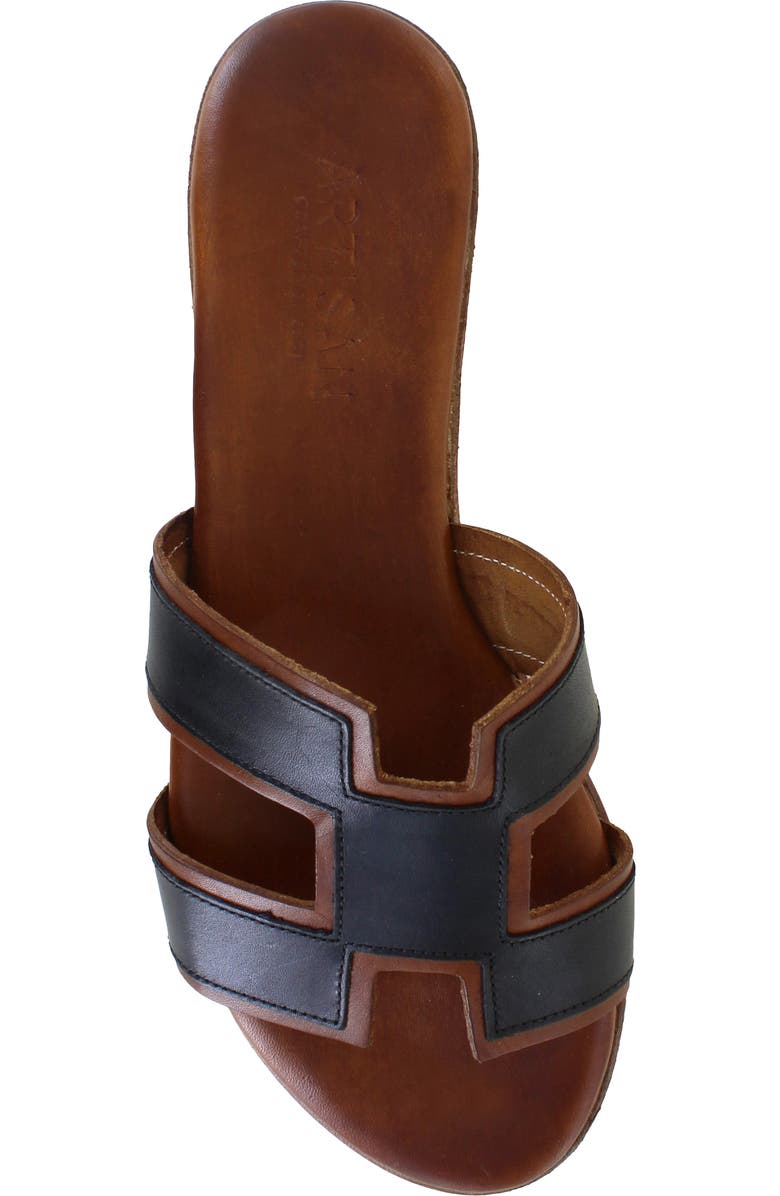 Artisan Crafted By Zigi Alitza Leather Sandal, Alternate, color, Black