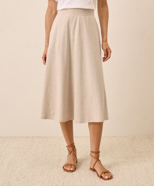 Pact Fit & Flare Midi Skirt In Neutral