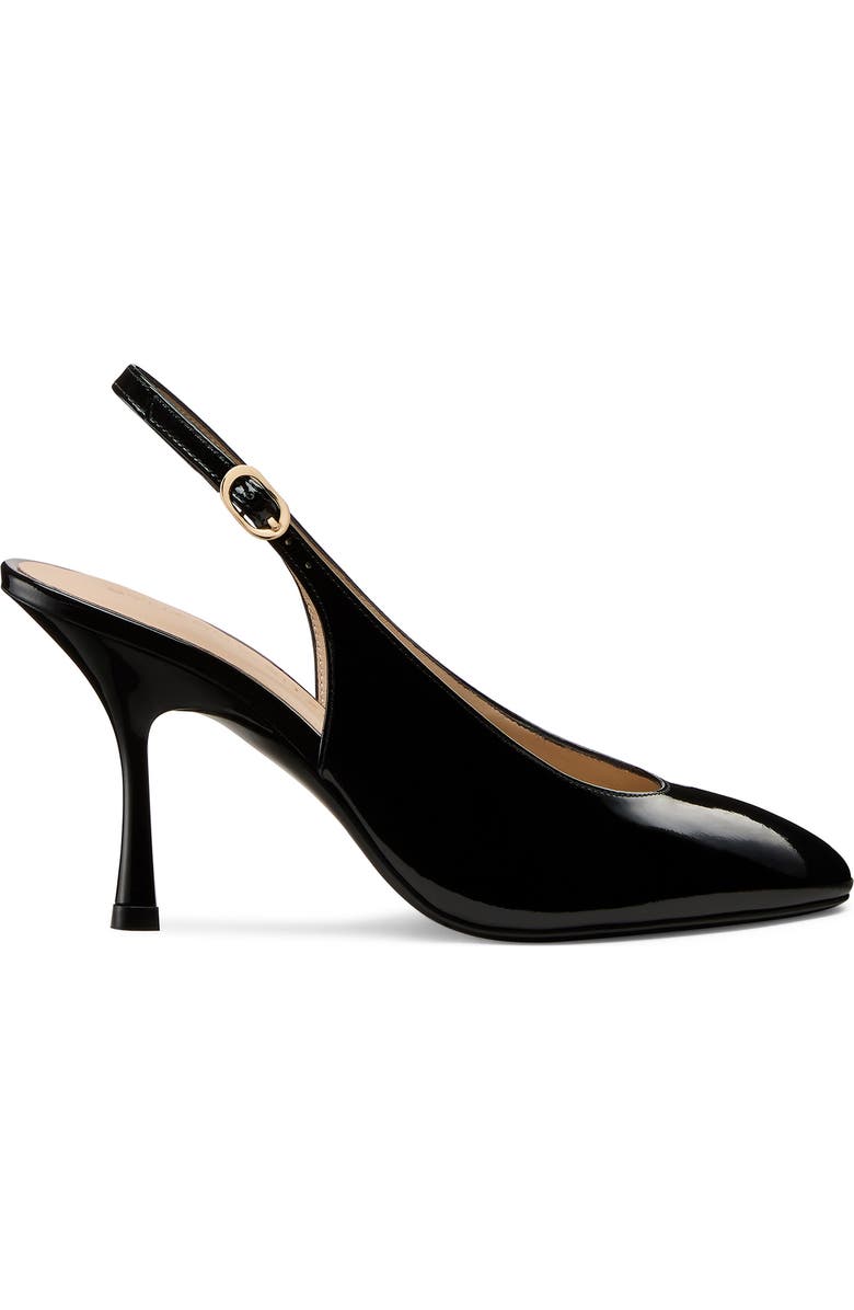 Stuart Weitzman Madison Slingback Pump 85, Alternate, color, Black