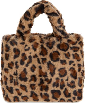 Kids' Mini Leopard Faux Fur Tote