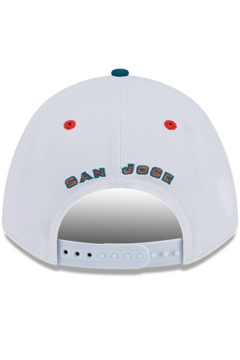 Men's New Era  White/Green San Jose Earthquakes 2025 Jersey Hook 9FORTY M-Crown Adjustable Hat, Alternate, color, White