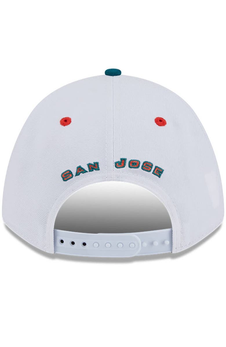 New Era Men's New Era White/Green San Jose Earthquakes 2025 Jersey Hook 9FORTY M-Crown Adjustable Hat, Alternate, color, White