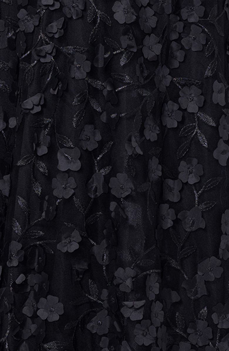 Xscape Evenings Floral Embroidered Long Sleeve Gown, Alternate, color,