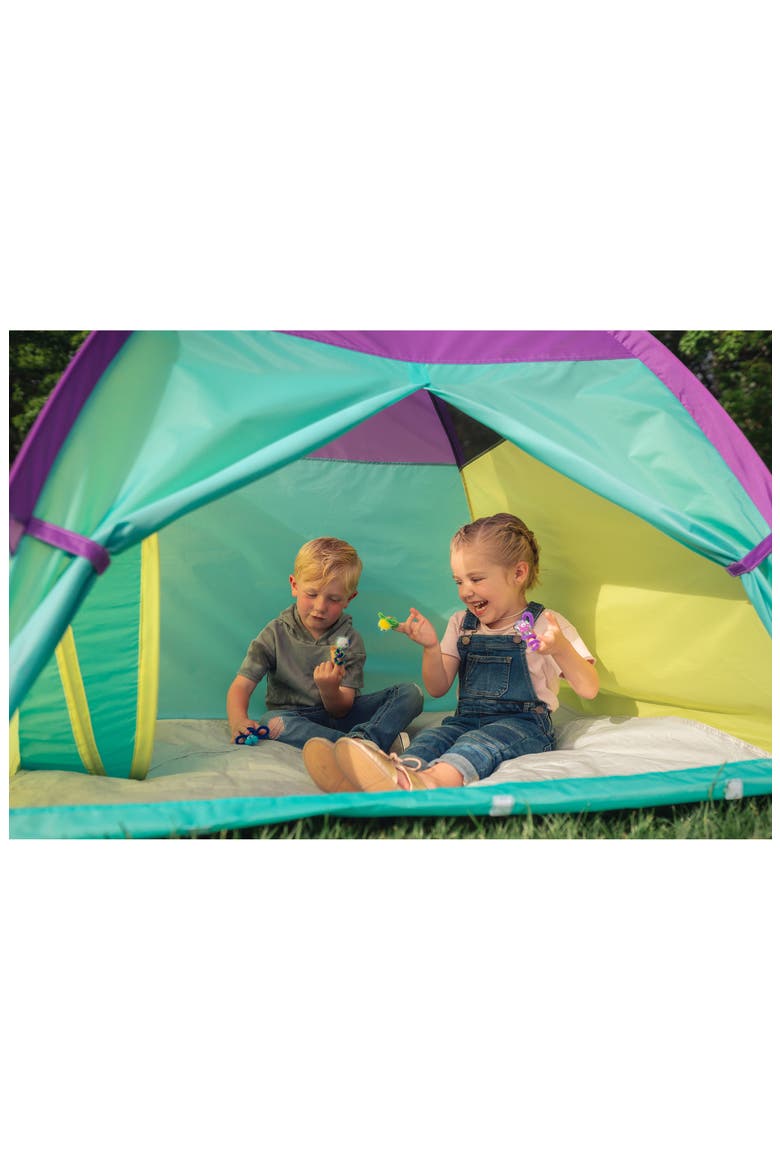 Hide Me Play Tent with Tunnel, Alternate, color, TEAL PURPLE YELLOW