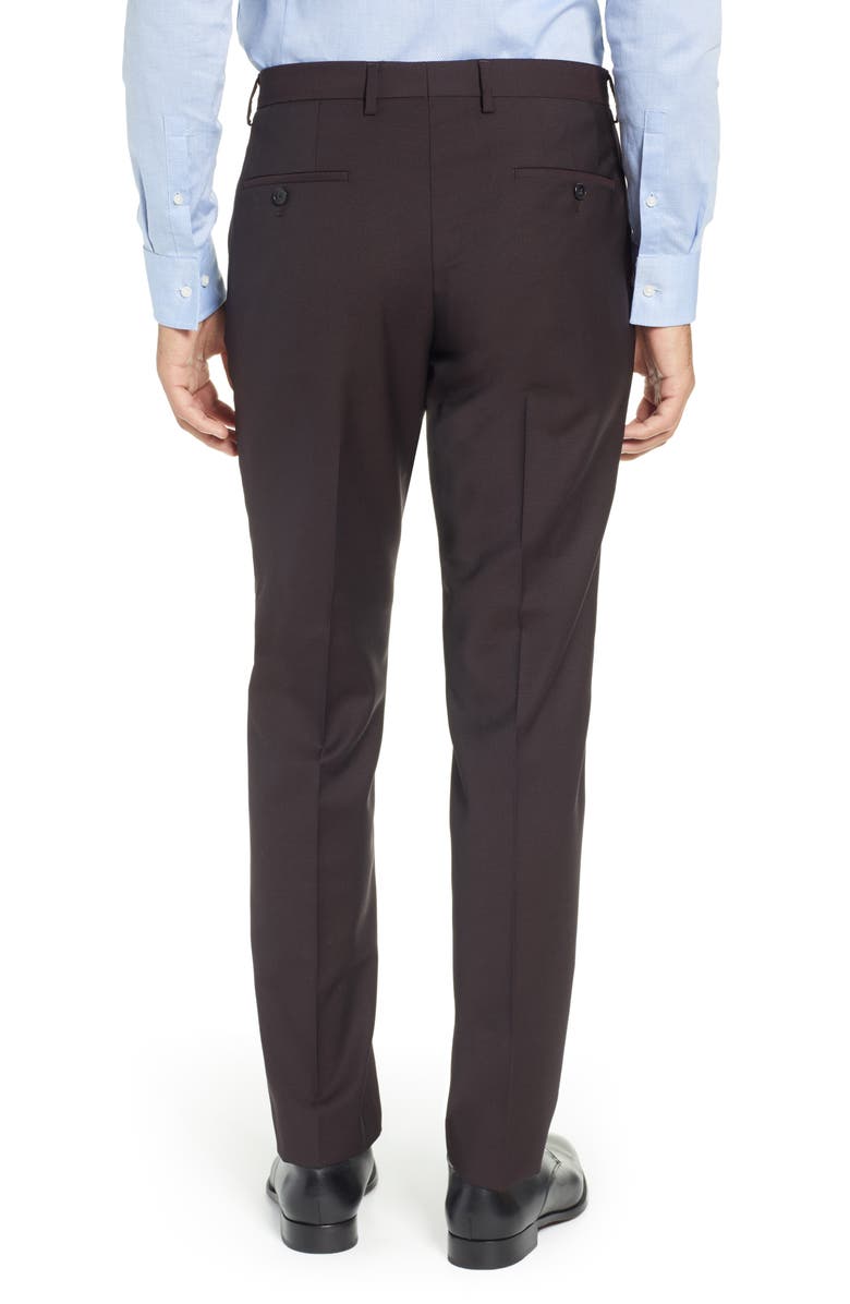 Ted Baker London Button Front Tall Twill Slim Straight Trousers, Alternate, color,