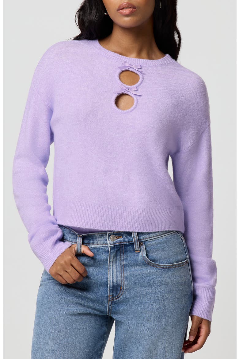 Baby Bow Pullover, Main, color, MILLIE LAVENDER