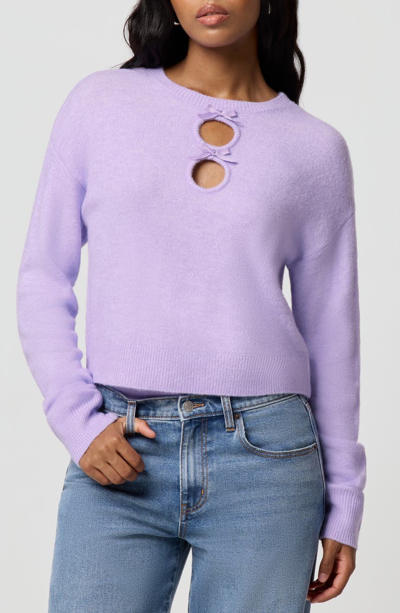 Florence by Mills Baby Bow Pullover, Main, color, Millie Lavender