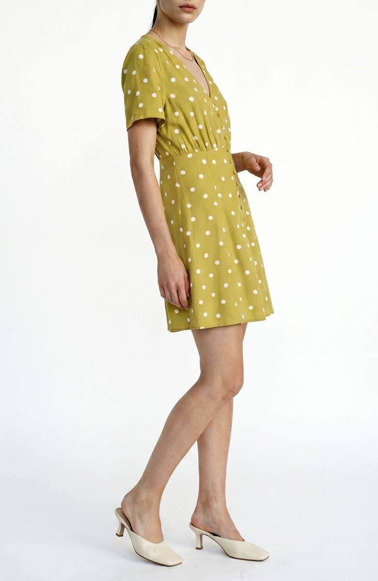 VERO MODA Kora Short Sleeve Polka Dot Dress, Alternate, color, Willow Dots