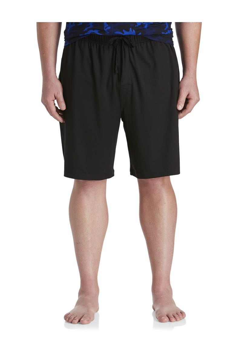 Jersey Knit Jams, Main, color, BLACK