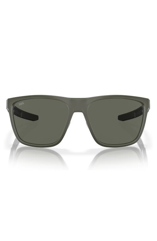 Costa Del Mar 62mm Polarized Square Sunglasses In Black
