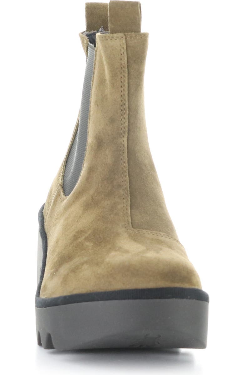 Fly London Trig Platform Chelsea Boot, Alternate, color, Elephant Oil Suede