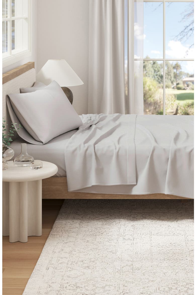 Organic Cotton Jersey Sheet Set, Alternate, color, FOG GREY