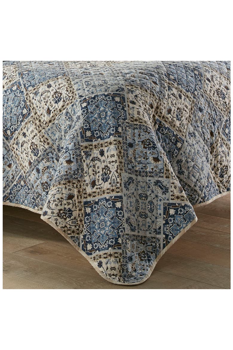 Arell Reversible Quilt & Sham Set, Alternate, color, BLUE
