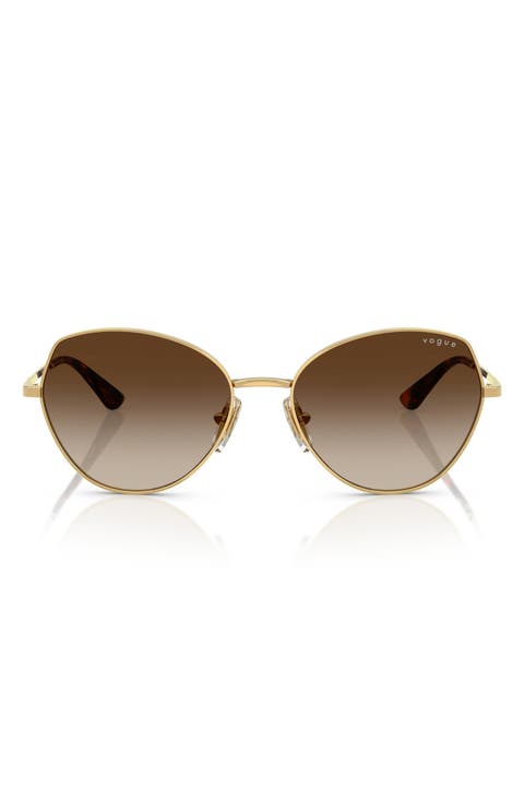 56mm Gradient Oval Sunglasses