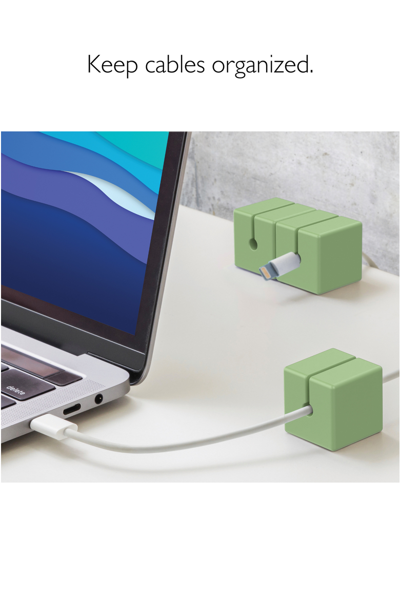 Function101 Cable Blocks - Magnetic Cable Organizers, Alternate, color, Green