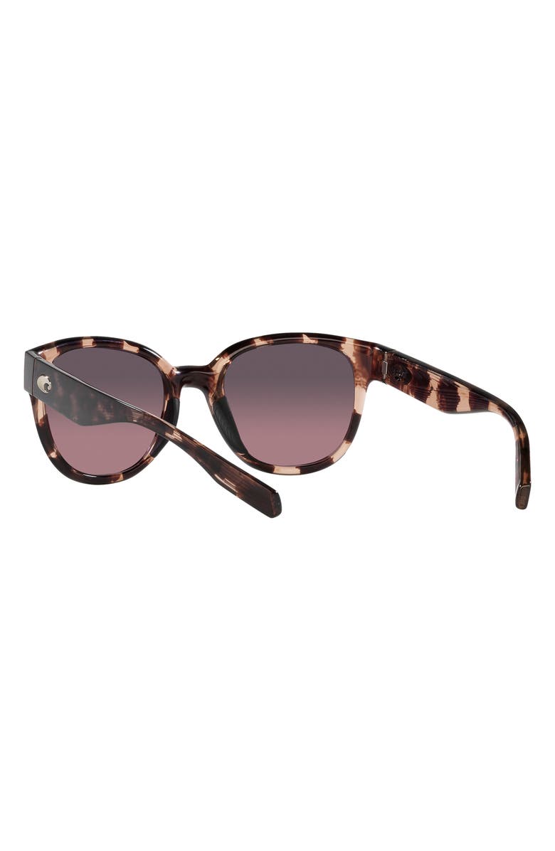 Costa Del Mar Salina 53mm Gradient Polarized Rectangular Sunglasses, Alternate, color, Tortoise