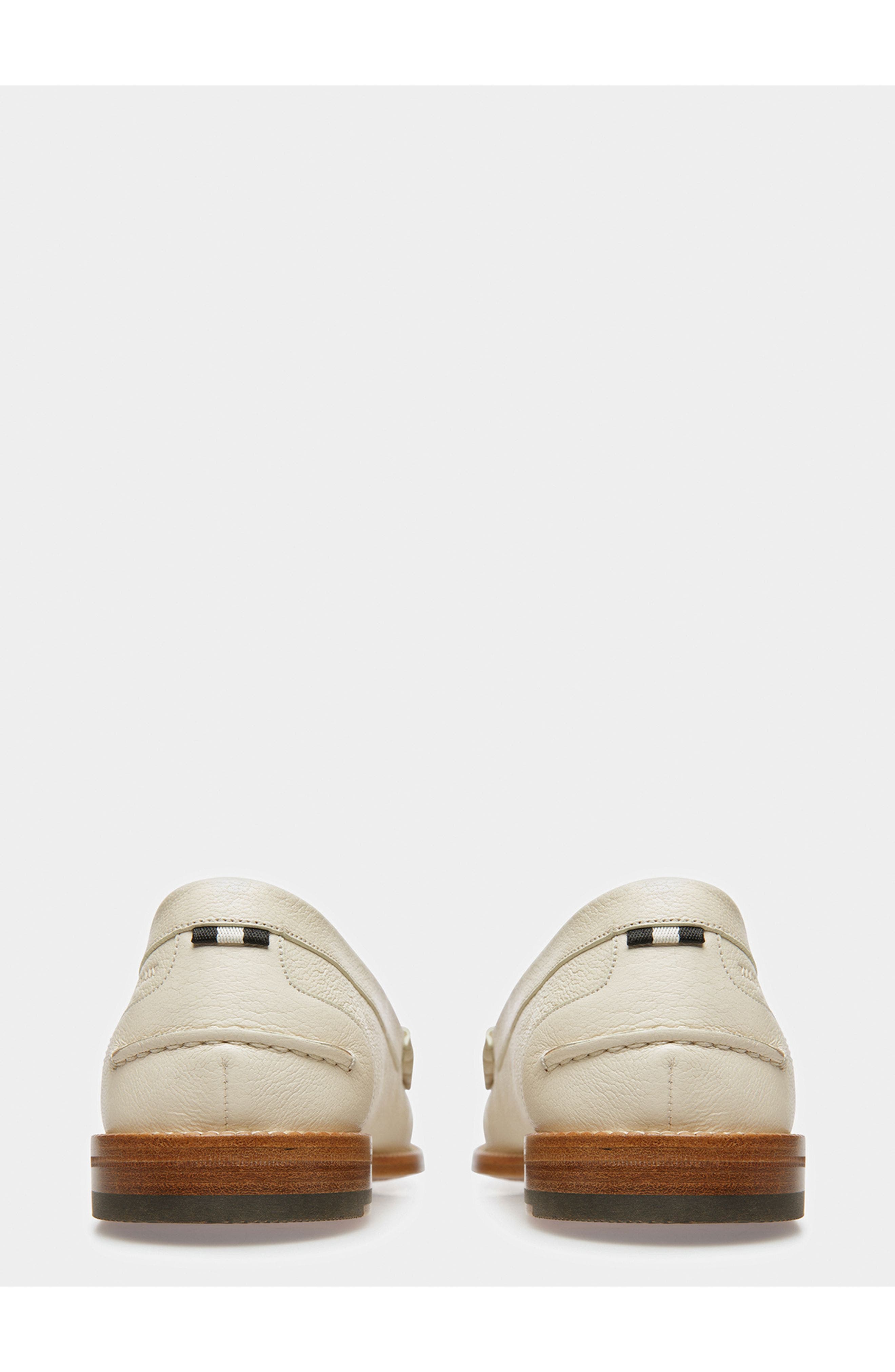 Bally Ron Leather Moccasins, Alternate, color, White