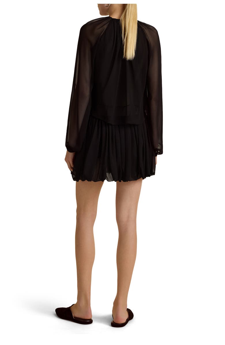 Marina Moscone Layered Mini Cocoon Skirt, Alternate, color, Black