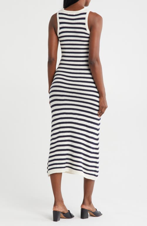 Zoe And Claire Stripe Sleeveless Knit Midi Dress
