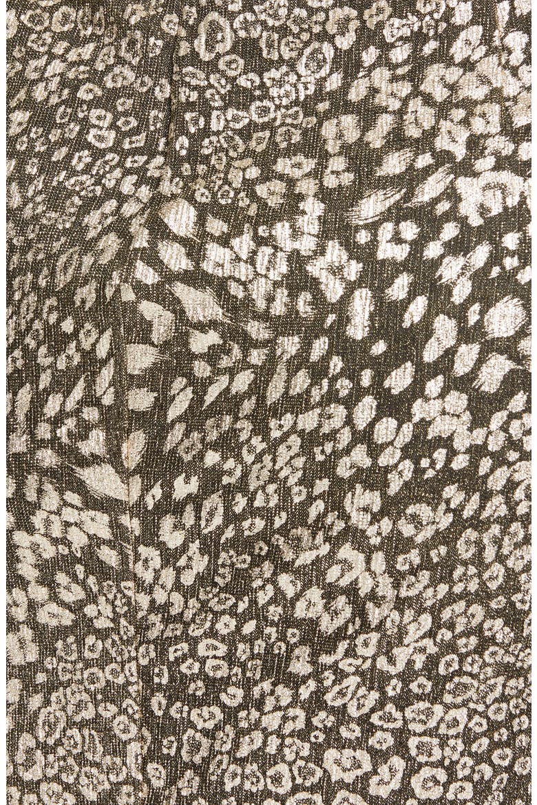 Metallic Leopard Spot Cocktail Minidress, Alternate, color, GOLD