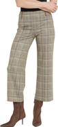 Lysse Livia Plaid High Waist Crop Wide Leg Ponte Pants