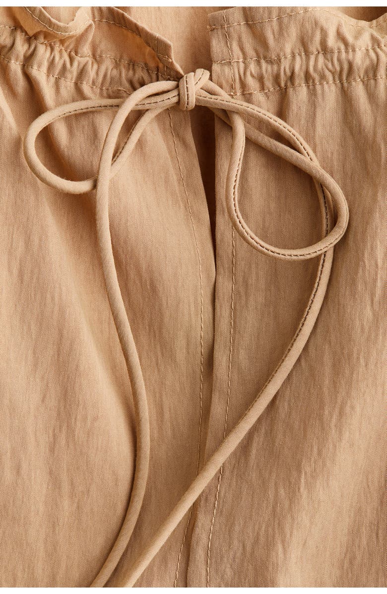 H&M Bubble-hem Blouse, Alternate, color, Beige