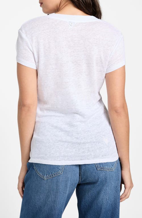 Guess Lindsey V-neck Linen T-shirt