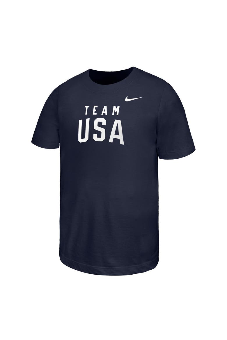 Youth Nike Navy Team USA Core T-Shirt, Alternate, color, Navy