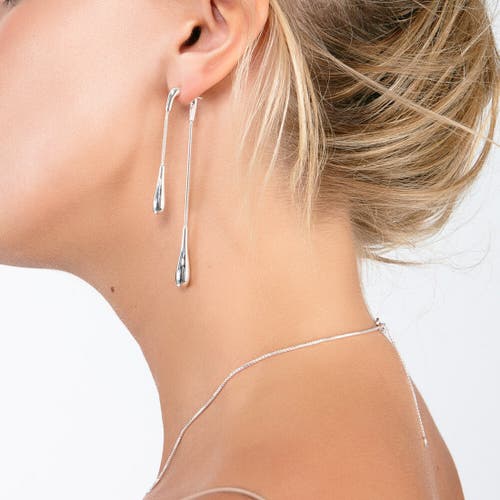 Lucy Quartermaine Double Drop Earrings Front And Back In Sterling Silver