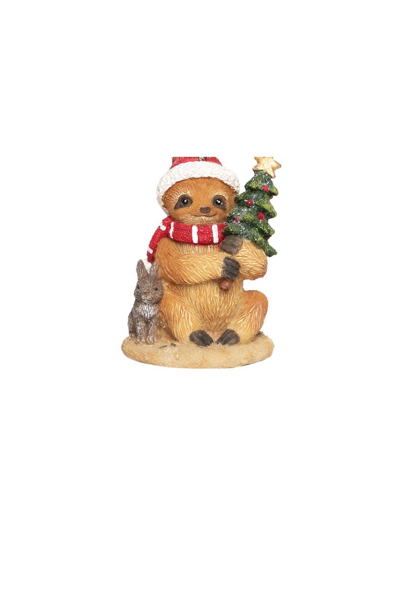 Sloth Christmas Tree Ornament, Alternate, color, Yellow
