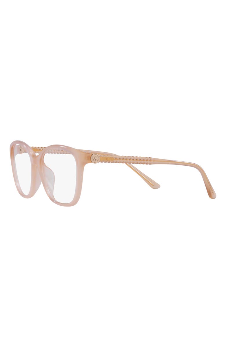 Michael Kors Boulder 55mm Square Optical Glasses, Alternate, color, Milky Pink