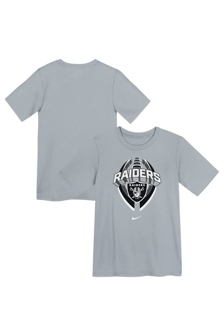 Preschool Nike Gray Las Vegas Raiders Icon Legend Performance T-Shirt, Main, color, Gray