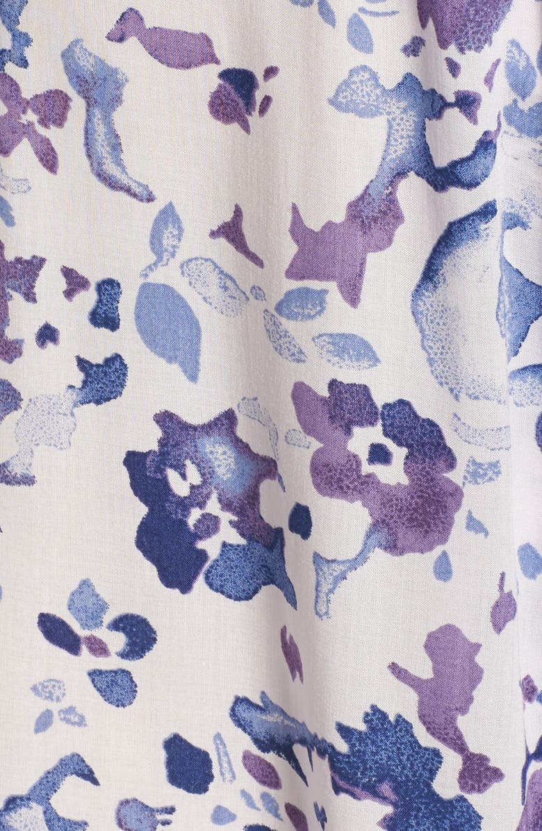 Nordstrom Lingerie Sweet Dreams Print Robe, Alternate, color, Purple Tint Watercolor Floral