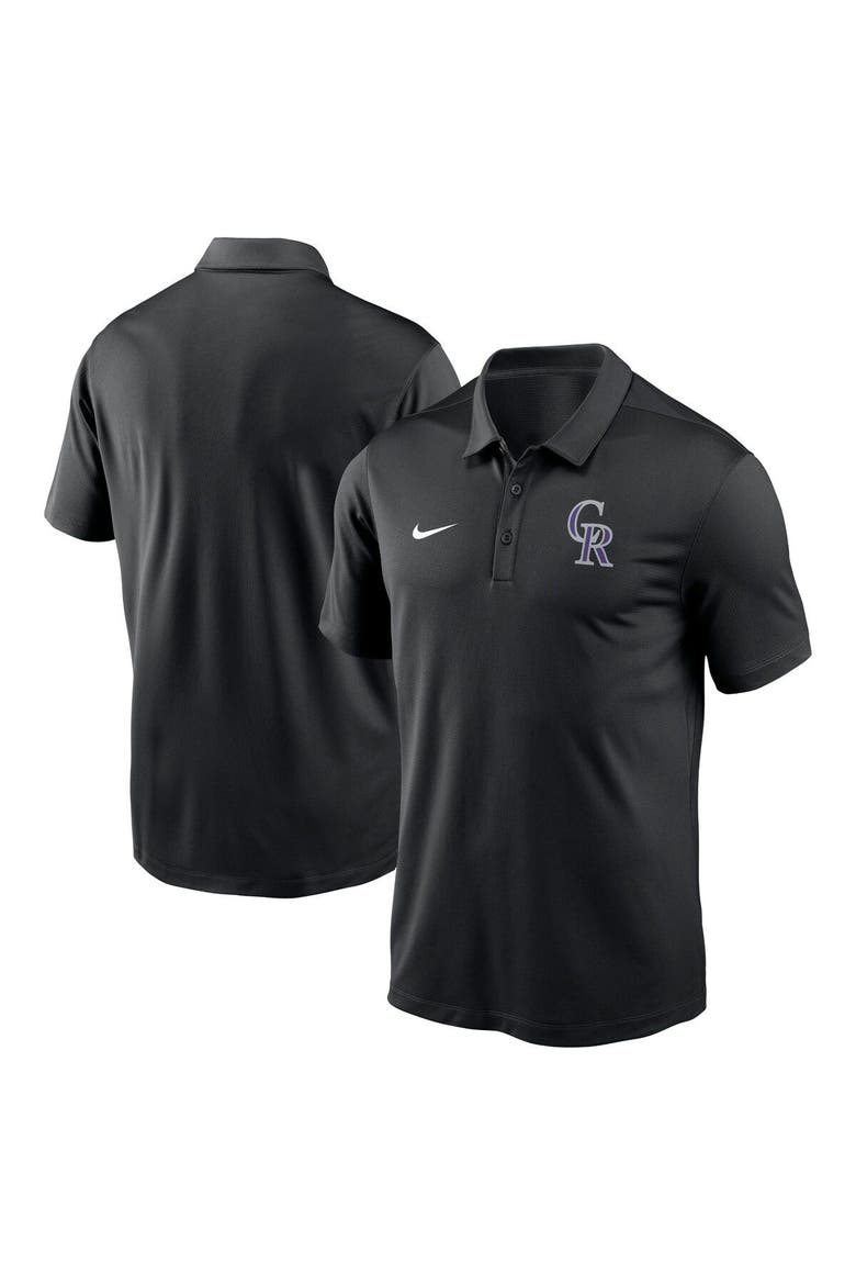 Men's Nike Black Colorado Rockies Agility Performance Polo, Main, color, Black