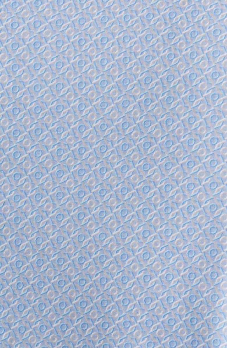 Bugatchi James OoohCotton<sup>®</sup> Linked Medallion Print Button-Up Shirt, Alternate, color, Air Blue