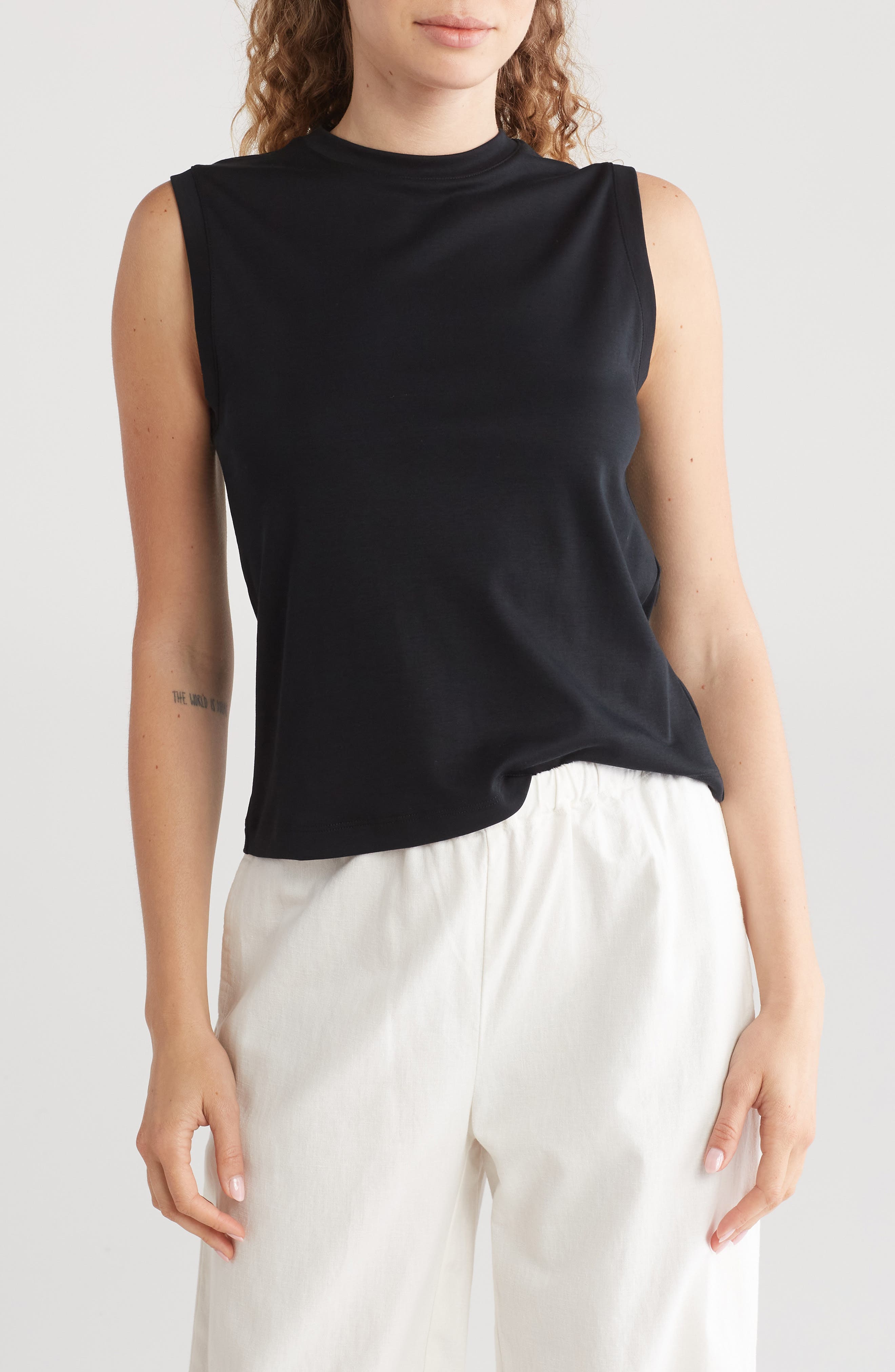 Vince Pima Cotton Easy Shell Tank