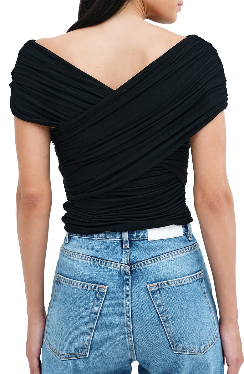 Marcella Alyssa Infinity Jersey Top, Alternate, color, Black