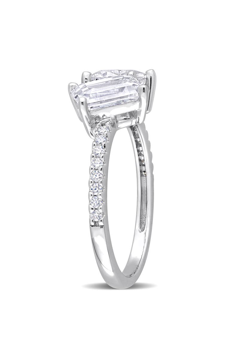 Julianna B. Moissanite 2-Stone Heart Ring Sterling Silver, Alternate, color, 