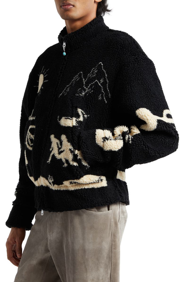 4SDesigns High Pile Fleece Bomber Jacket, Alternate, color, 