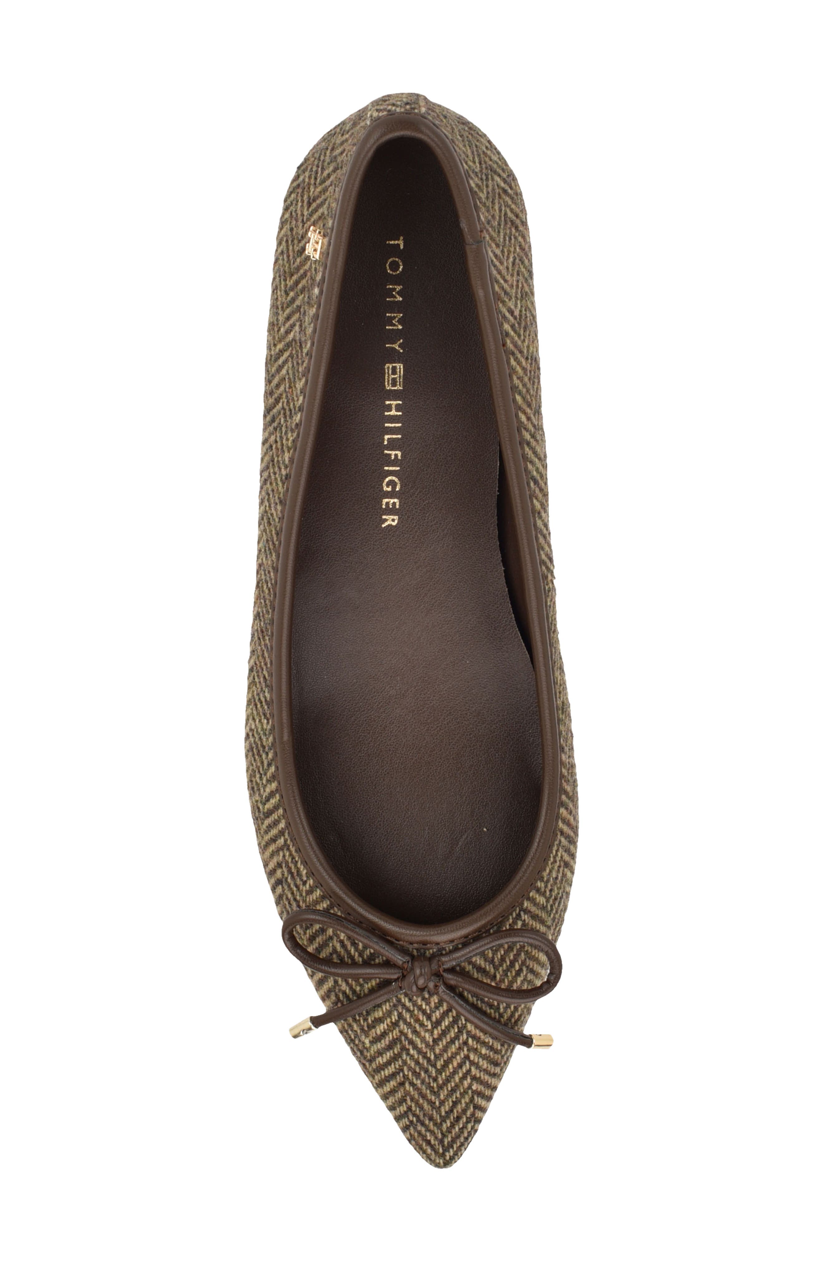 Kimio Pointed Toe Flat, Alternate, color, MEDIUM NATURAL