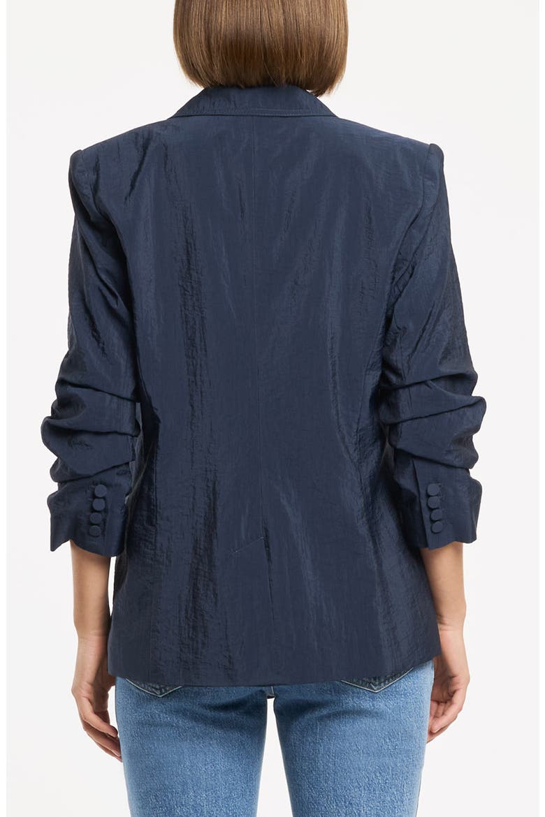 Khloe Tumbled Woven Blazer, Alternate, color, NAVY