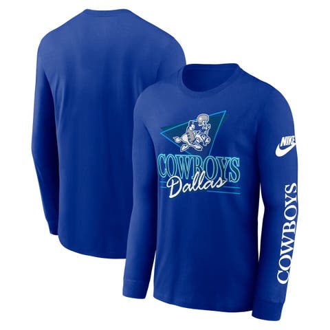 Men's Nike Royal Dallas Cowboys Rewind Long Sleeve T-Shirt