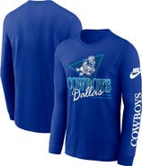Nike Men's Nike Royal Dallas Cowboys Rewind Long Sleeve T-Shirt