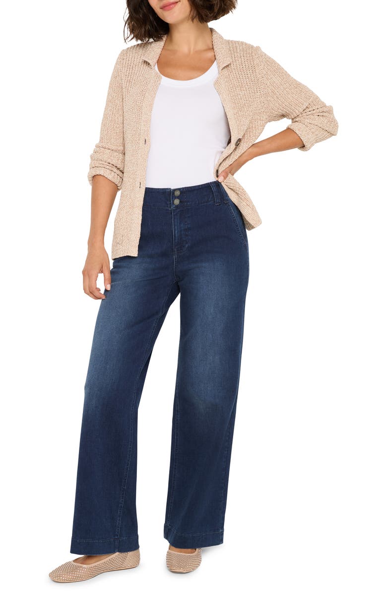 NIC+ZOE Weekend Wide Leg Jeans, Alternate, color, Twilight
