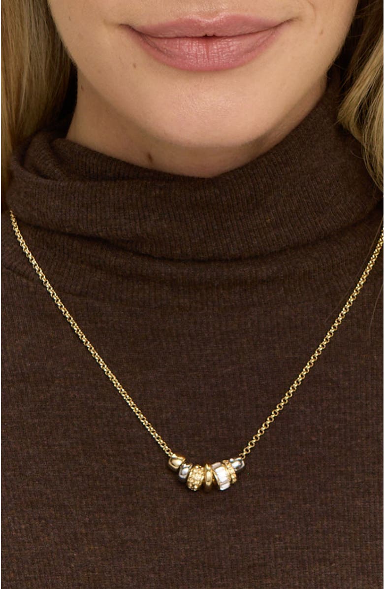 Stella & Dot Multi Rondelle Necklace, Alternate, color, Gold
