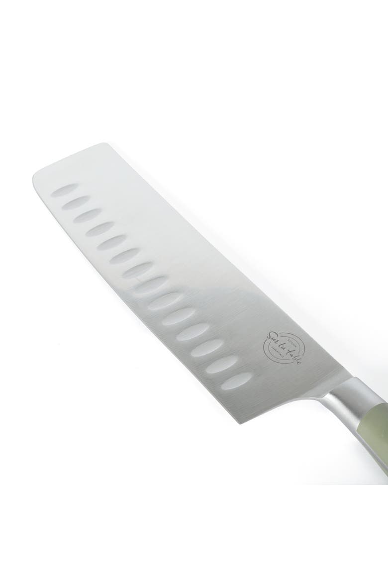 5-Piece High-Carbon German Steel Knife Set with Magnetic Beechwood Block, Alternate, color, Juniper Green