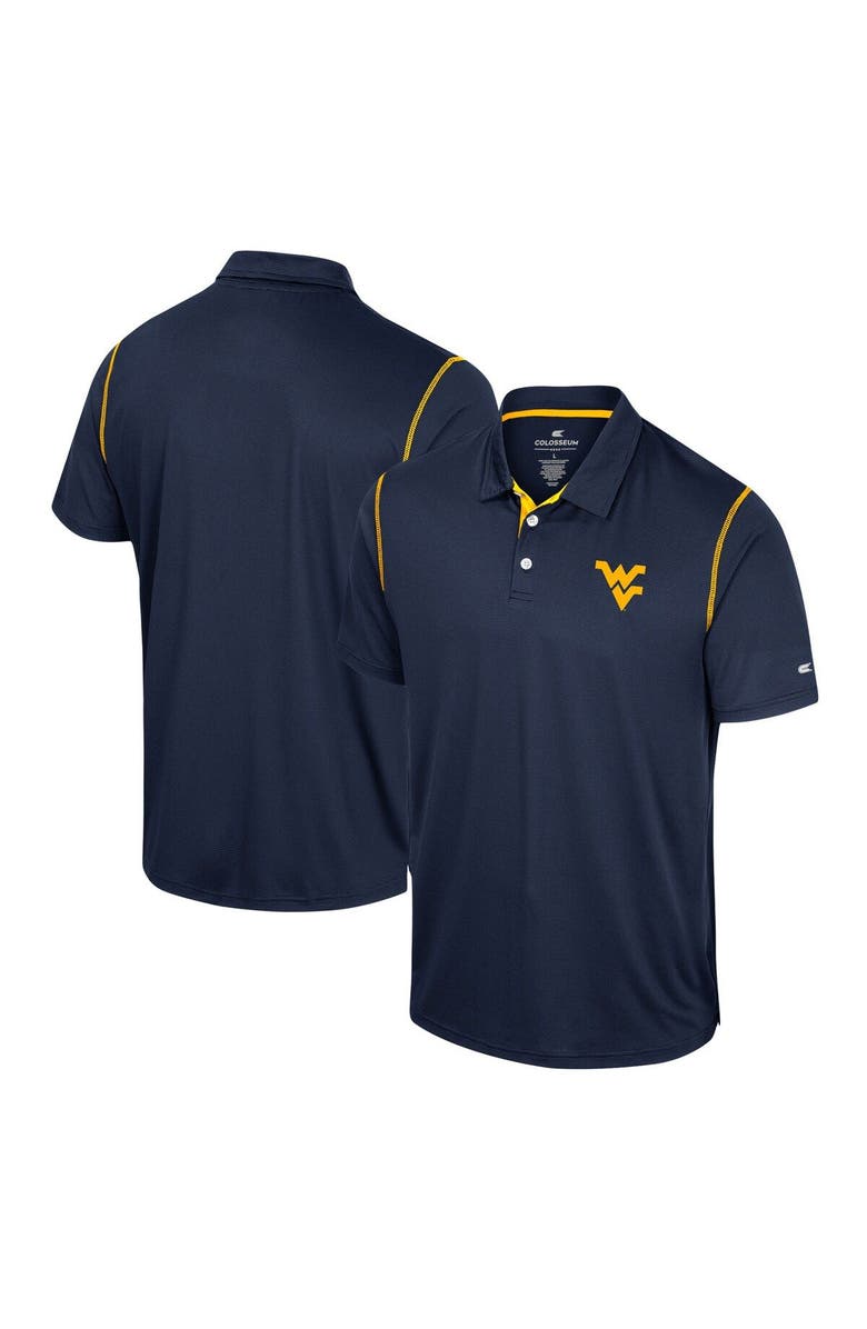 COLOSSEUM Men's Colosseum Navy West Virginia Mountaineers Cameron Polo, Alternate, color,