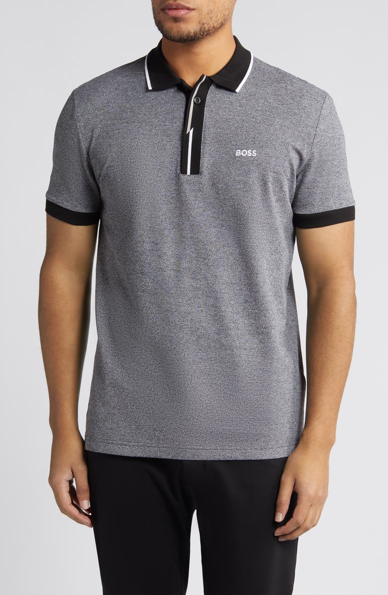 BOSS Paddy 3 Polo, Main, color, Black Heather